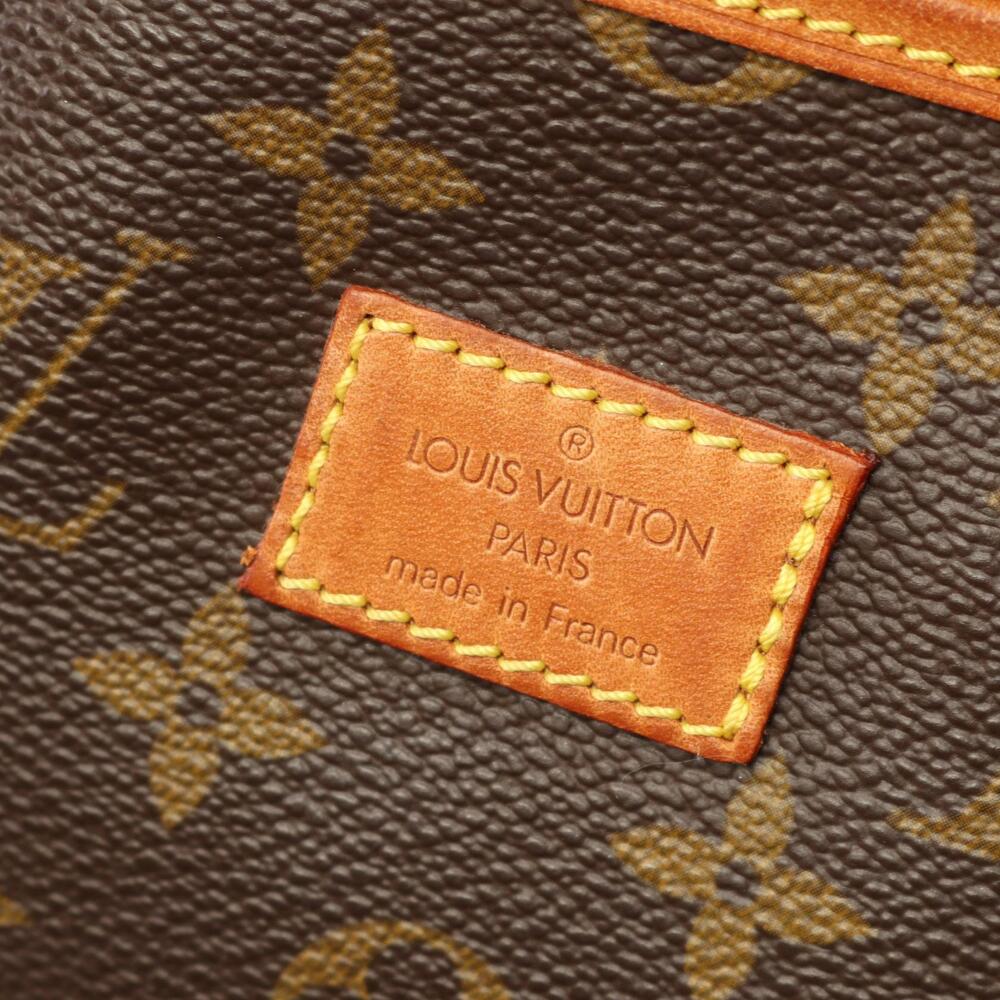 Louis Vuitton Canvas Monogram Leather Shoulder Brown Bag Saumur - Picture 4 of 9